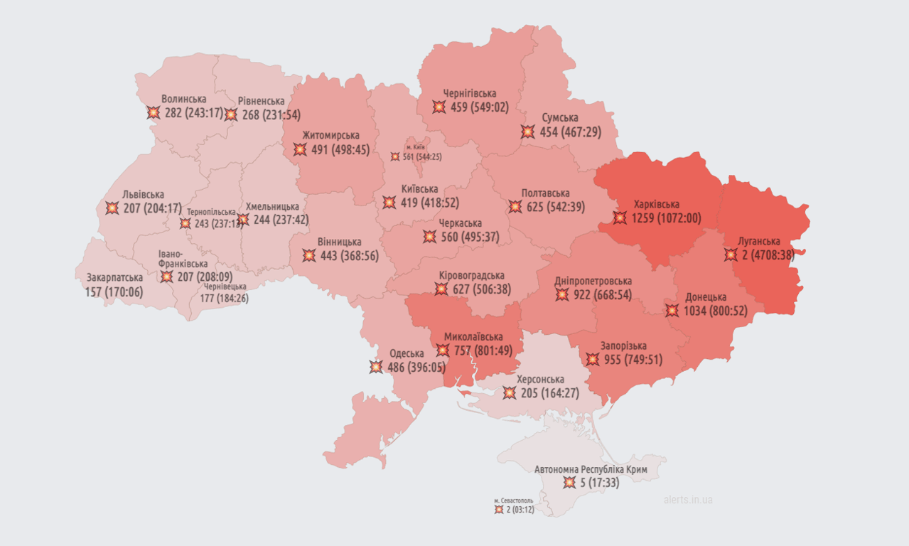 воздушная тревога в Одесской области