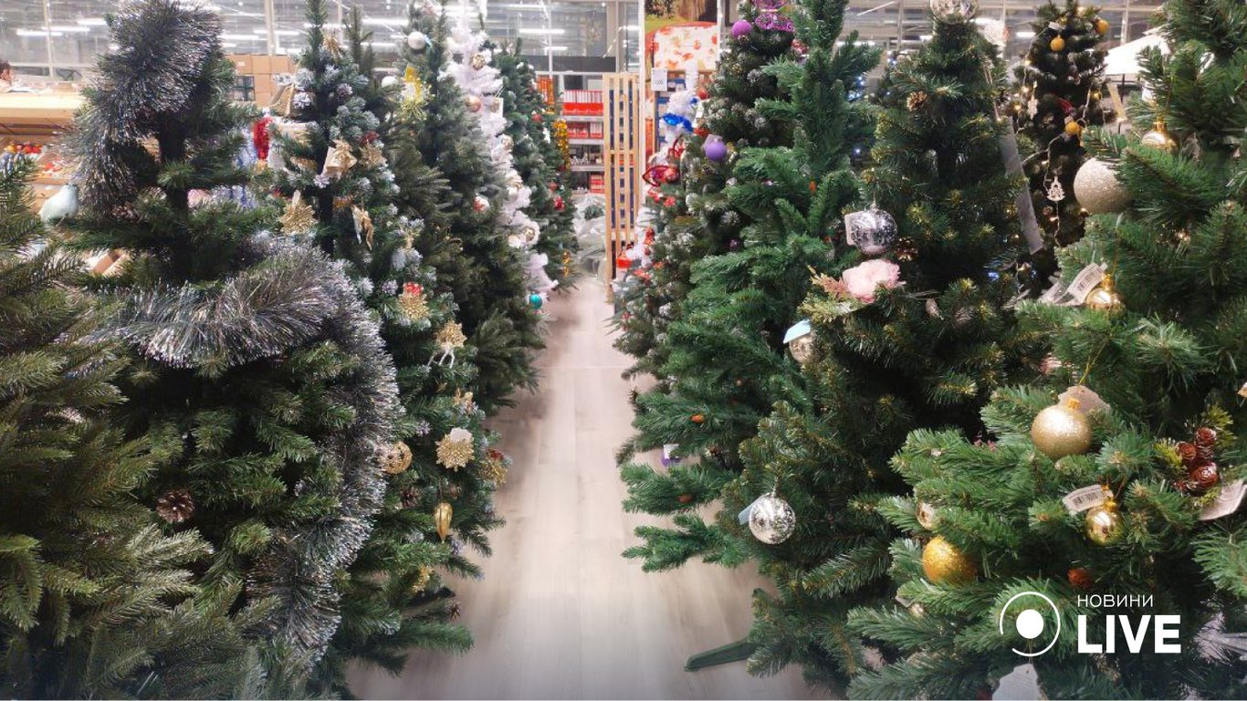 Цены на новогодние елки в Одессе.
