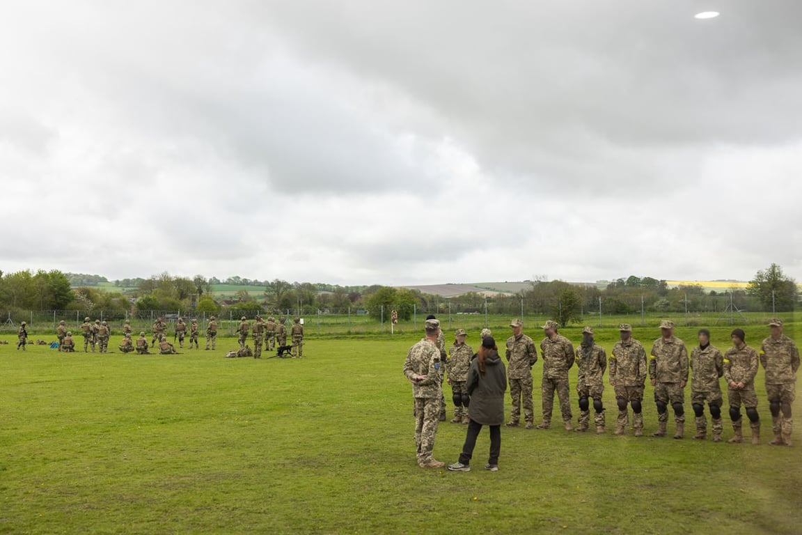 Зеленська на навчанні військових