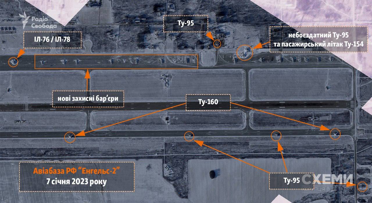 Супутникові знімки аеродром Енгельс