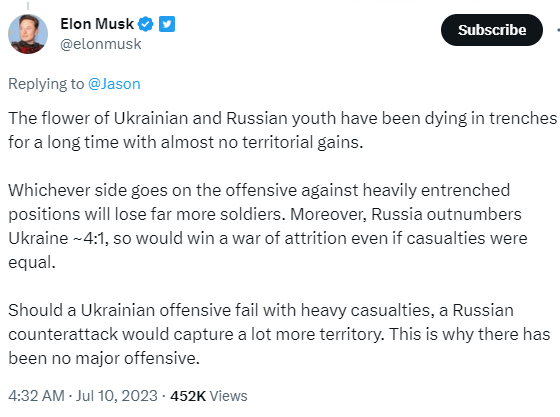 Пост Ілона Маска