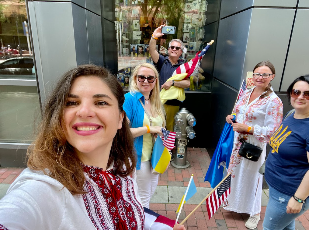 Українці відзначають День Незалежності США у Філадельфії, 4 липня 2023 року. Фото: Уляна Бойчук