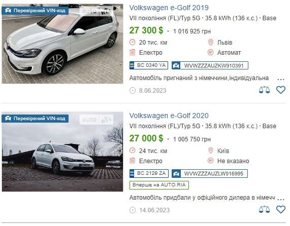 Купити електрокар в Україні