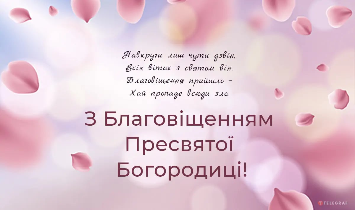 Красиві привітання з Благовіщенням своїми словами