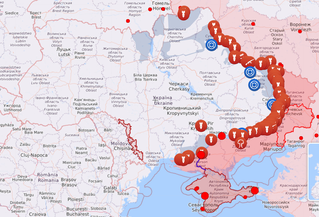 Карта боевых действий