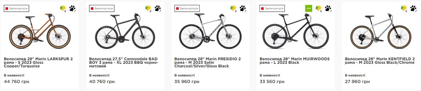 Ціни на комфорті велосипеди в Україні