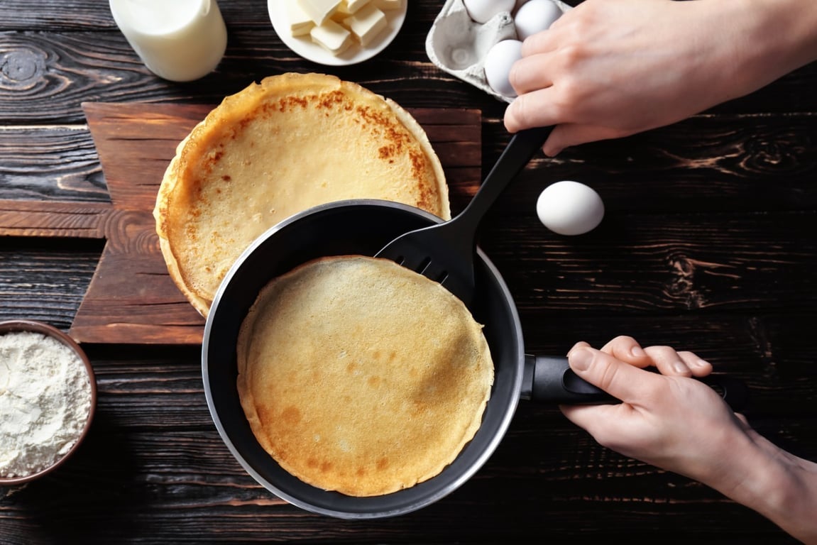 Рецепт пісних млинців без яєць на воді