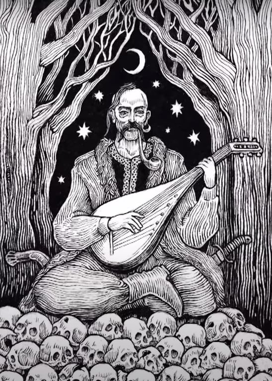 Картина с казаком Мамаем, висящей в кабинете Василия Малюка. Фото: скриншот с видео