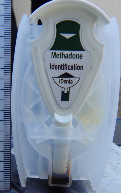 Експрес-тест на виявлення наркотиків. Фото: ГУНП в Одеській області