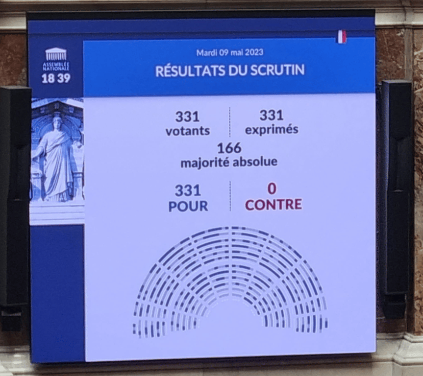 Голосование ппо ЧВК "Вагнера" в парламенте Франции. Фото: Посольство Украины во Франции