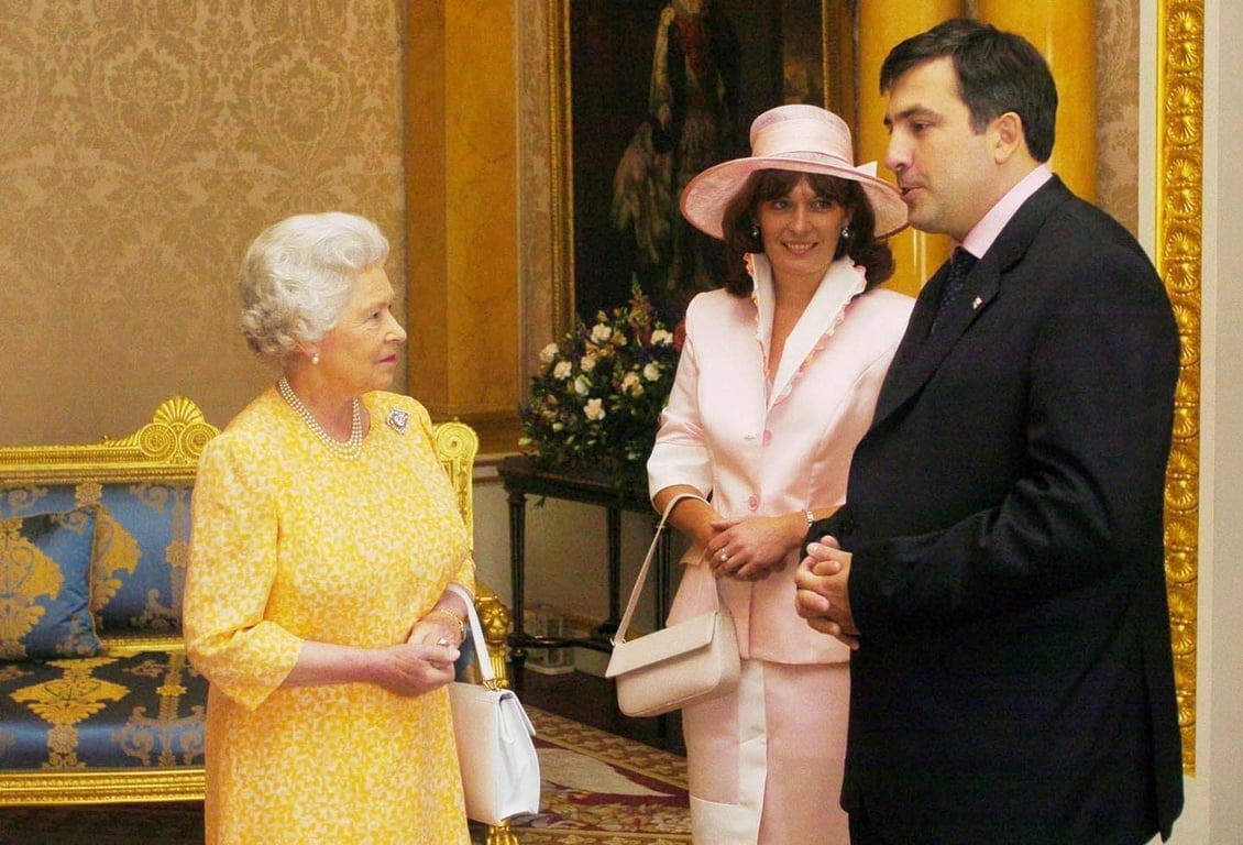 Міхеїл Саакашвілі та королева Єлізавета