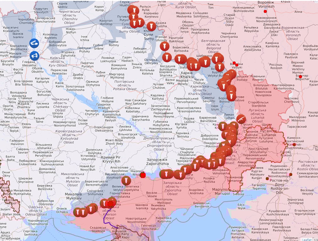 Онлайн-карта боевых действий от Liveuamap
