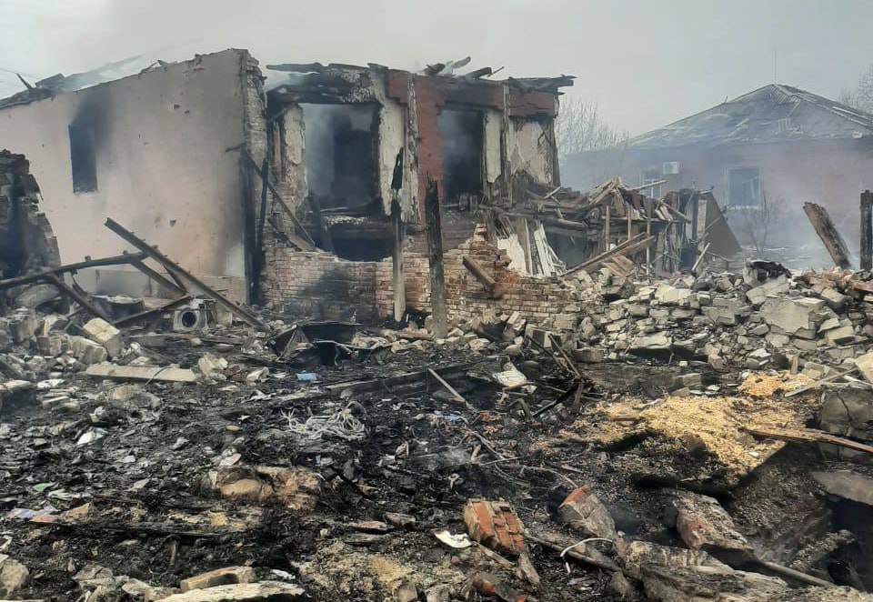 Последствия обстрела Волчанская