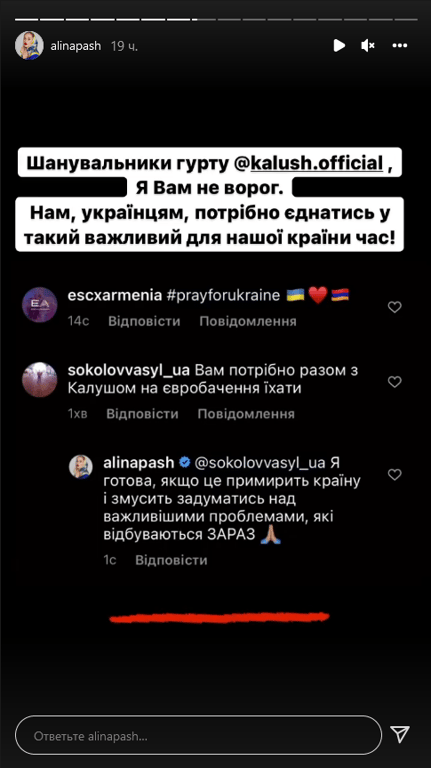 Instagram Алины Паш