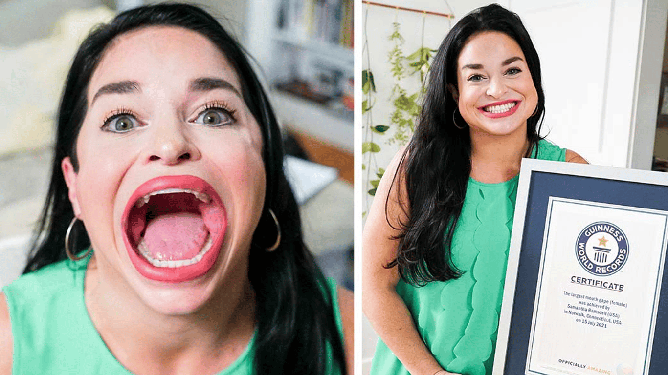 Американка з найбільшим ротом потрапила в Книгу рекордів Гіннесса ...