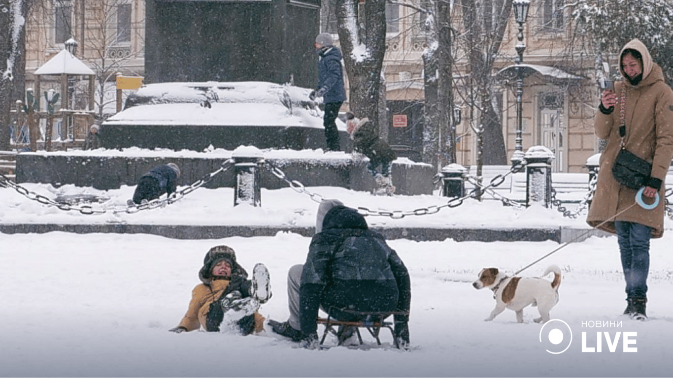 Сніг в Одесі