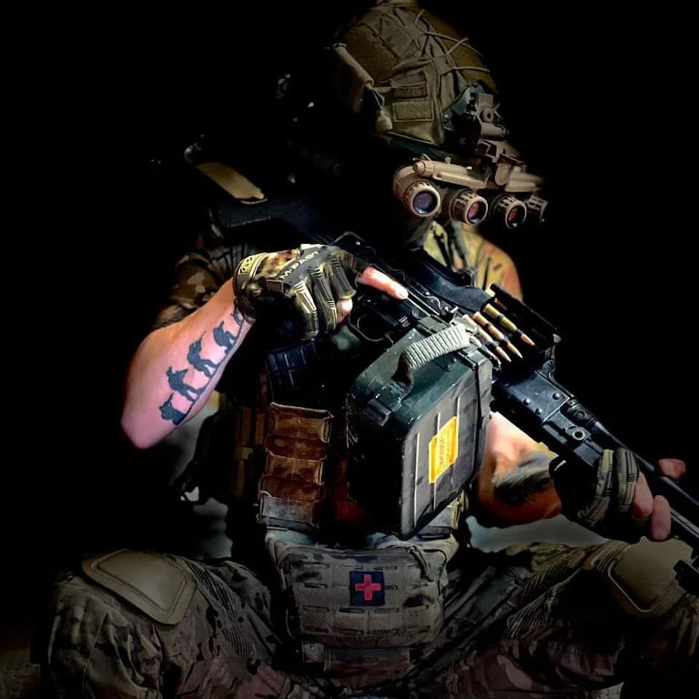 Украинский военный на фронте