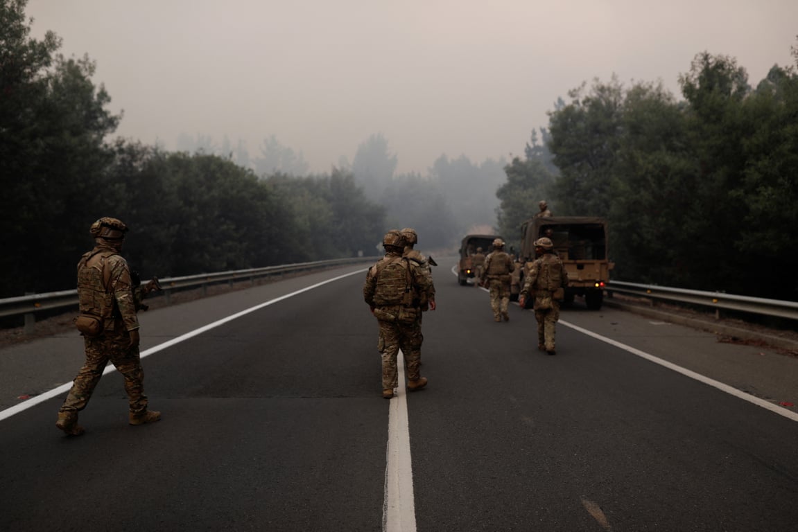 Лесные пожары в Чили