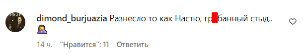 Коментарі зі сторінки Насті Каменських
