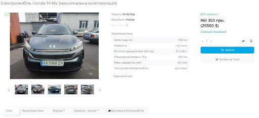 Цены на новые электромобили в Украине 2023
