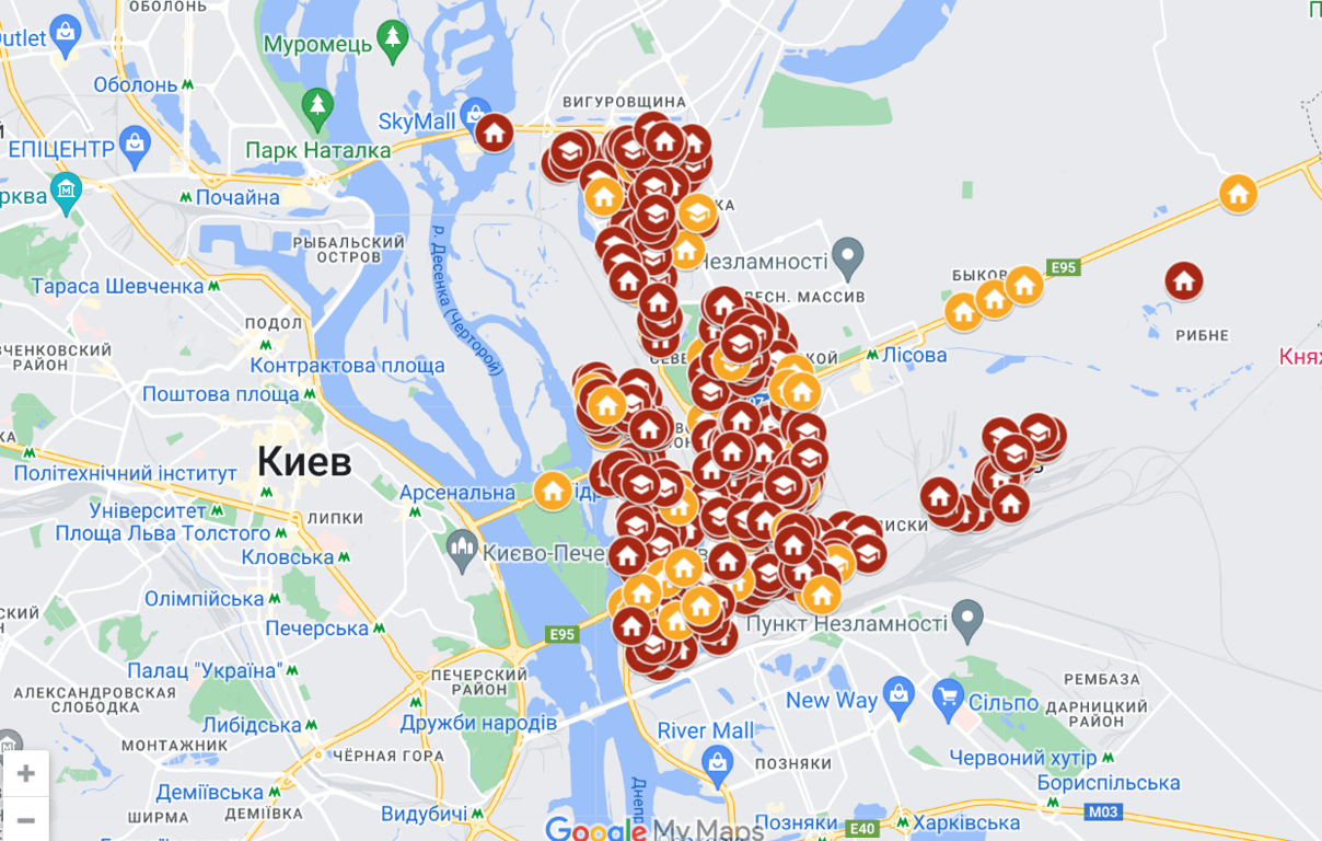 Укрытия в Киеве