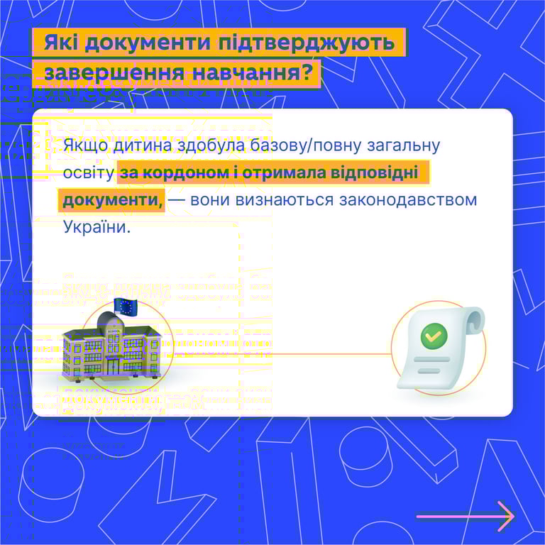 Документы, подтверждающие окончание учебы