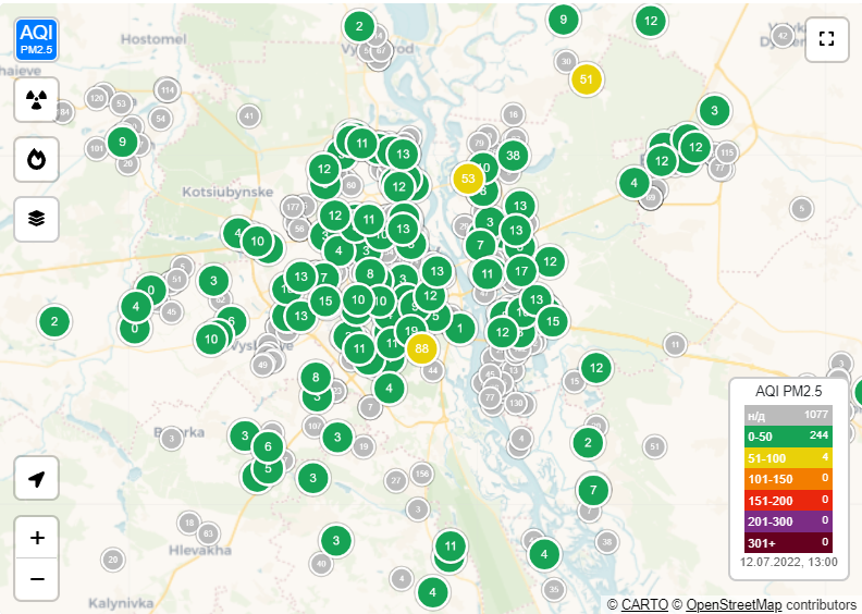 чат-бот качество воздуха в Киеве