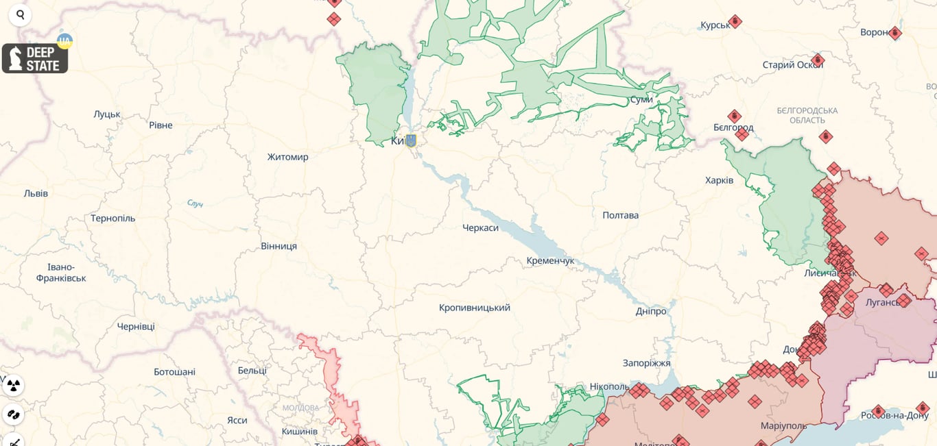 Онлайн-карта бойових дій від DeepState