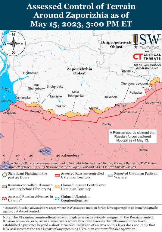 Карта боїв, Запорізька область