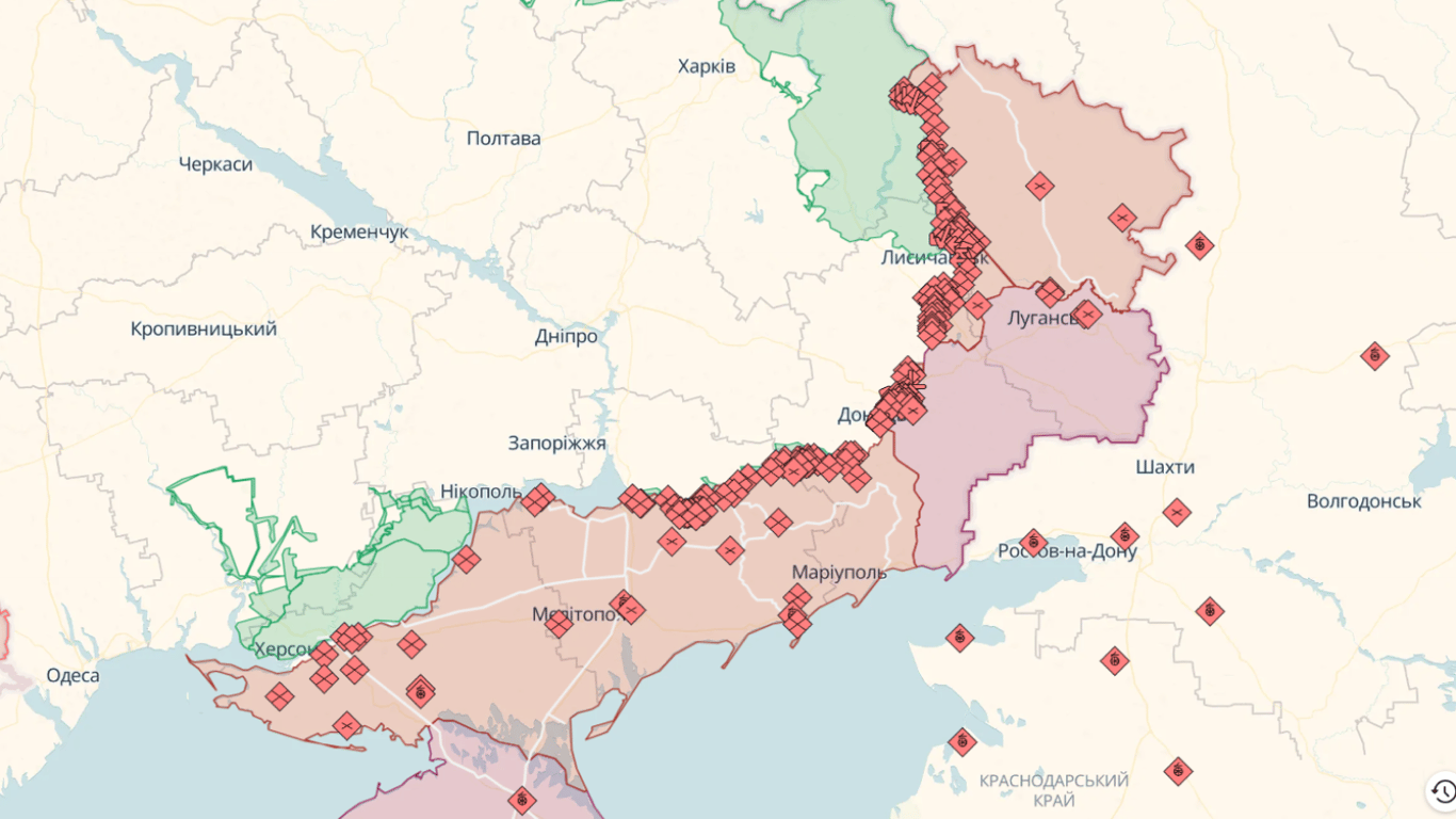 Актуальные онлайн-карты боевых действий в Украине: состояние фронта на 27августа. Читайте на UKR.NET