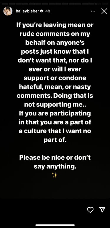 Скриншот из Stories Гейли Бибер