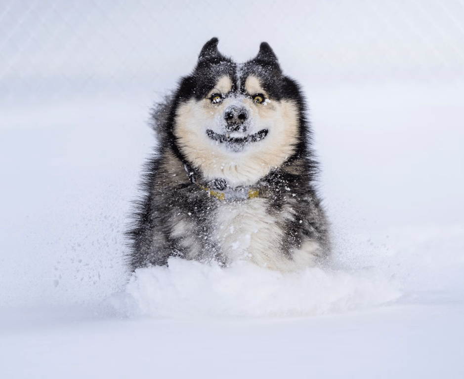 Собака у снігу