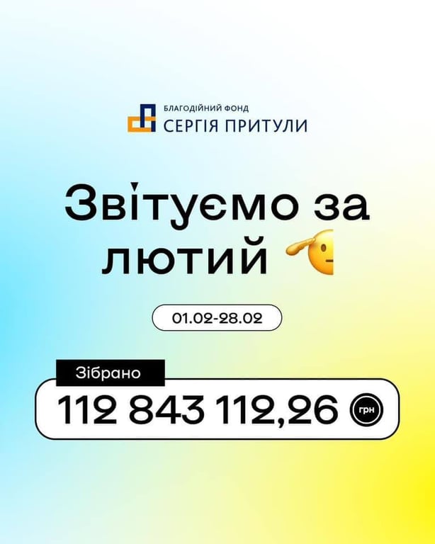Фонд Сергія Притули звіт за лютий 2023