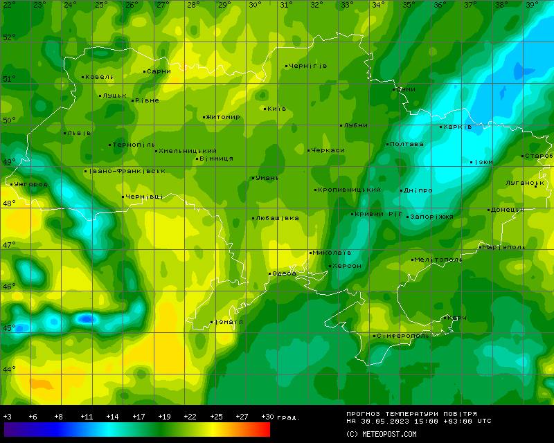 Погода на 30 травня
