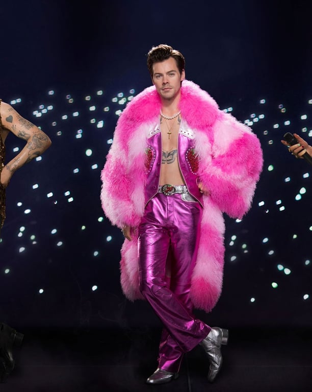 Гаррі Стайлс в пір’ї, блискітках та боа: музей мадам Тюссо представив одразу сім фігур співака - фото 2