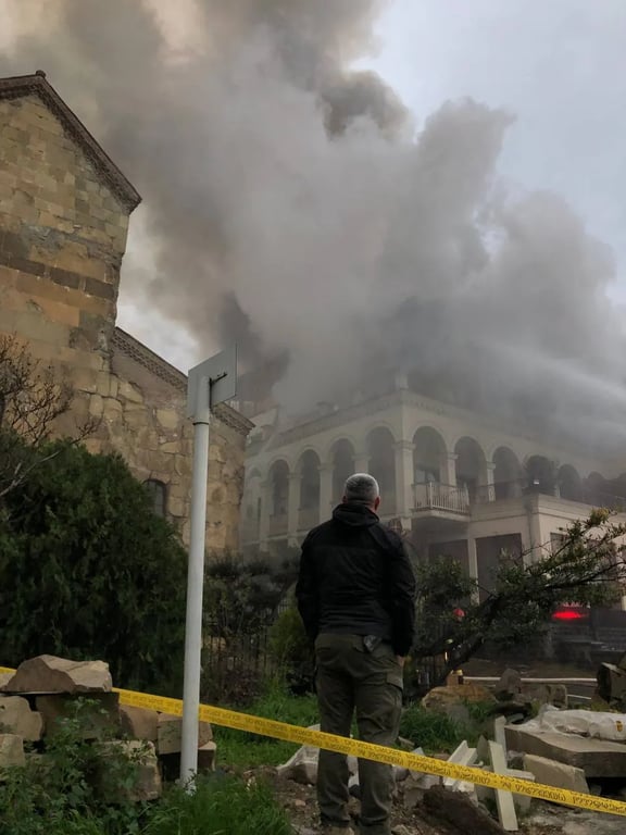 пожар в Грузии