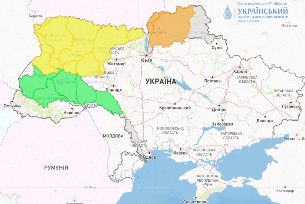 угроза подтоплений в Украине 8 апреля 2023