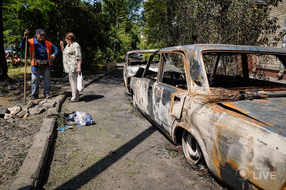 Наслідки атаки дроними Київ 30 травня Бастионна