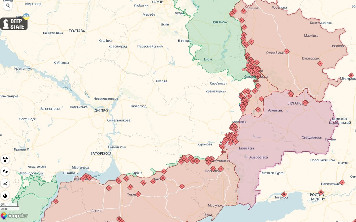 Онлайн-карта бойових дій від DeepState