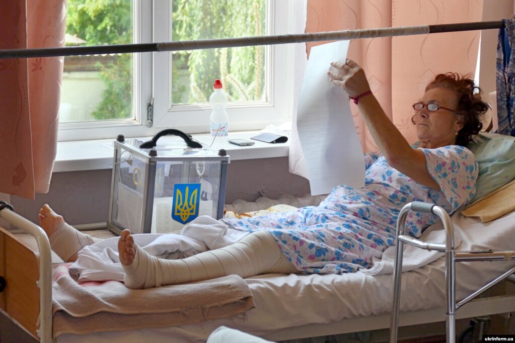 Голосование в больнице в Харькове