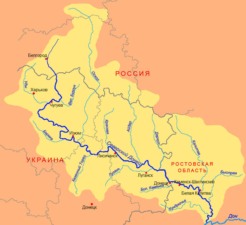 Карта рек Украины