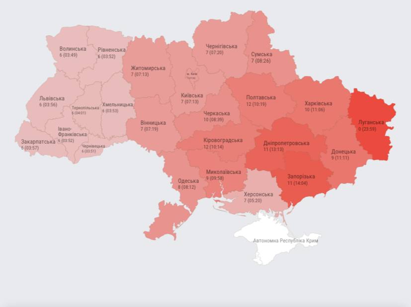КАРТА ТРИВОГ СТАТИСТИКА