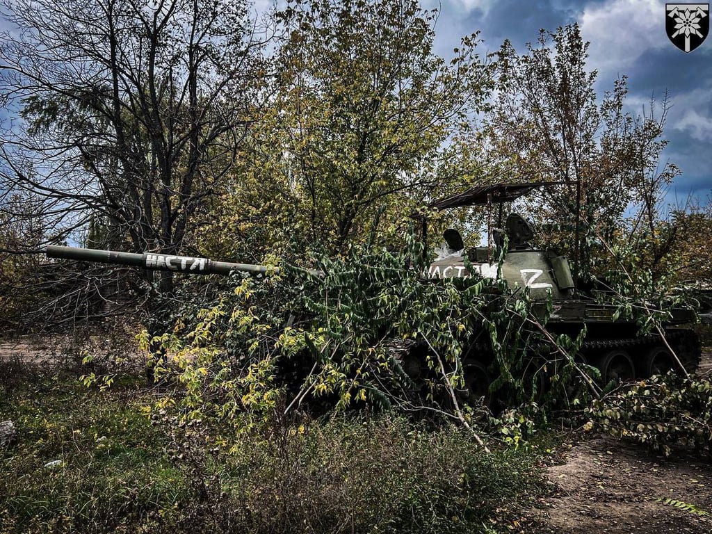 оккупанты бросили в Красном танк