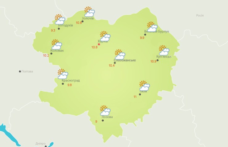 Прогноз погоди у Харкові 19 жовтня