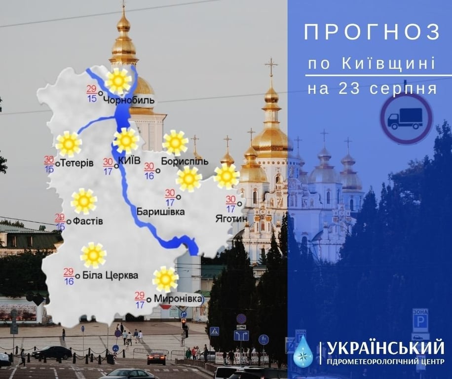 погода в Киеве на День флага - 23 августа