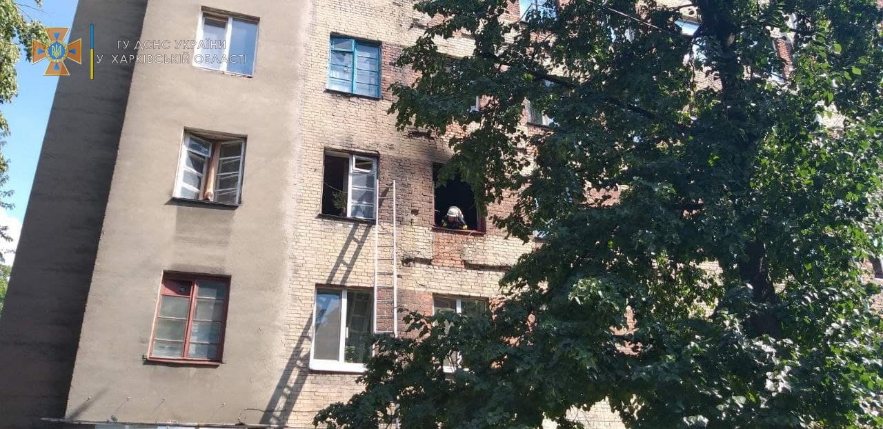 В Харькове горела многоэтажка
