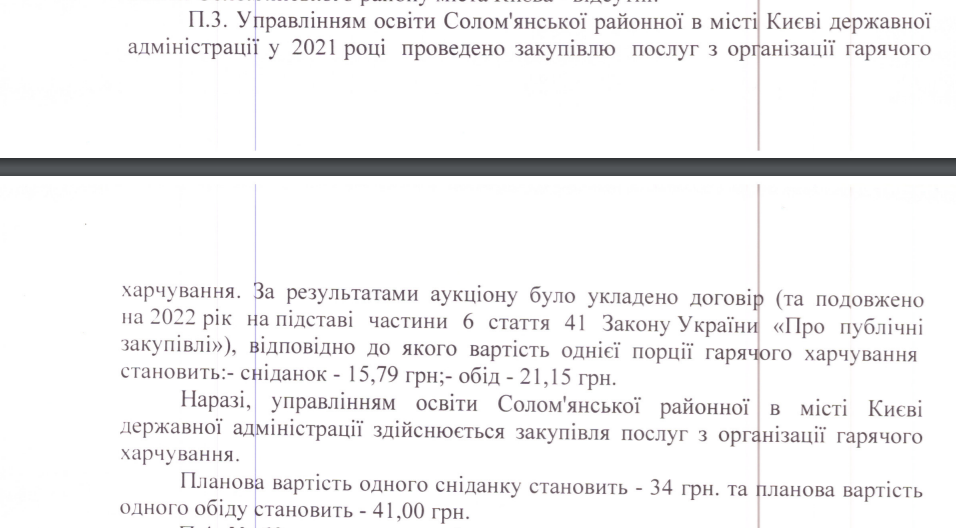 питание - цены - Соломенский