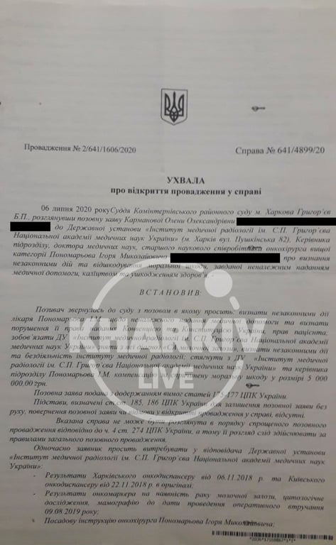Рішення суду у справі Олени Карманової