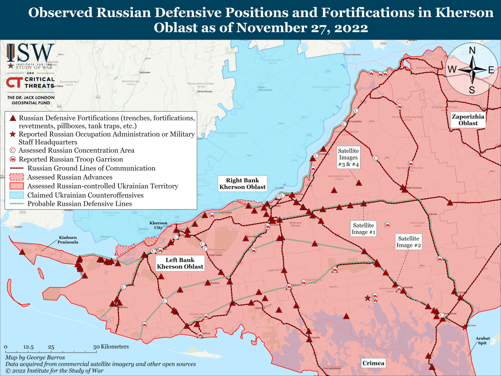 Росіяни будують укріплення на сході Херсонщини