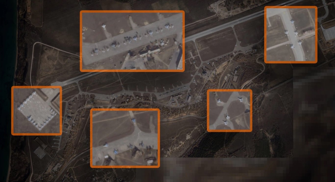 Спутниковые снимки Planet Labs, аэродром Бельбек, 15 ноября 2022 года
